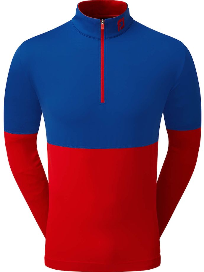 FootJoy Layer Colour Block 1/4-Zip, blå/röd