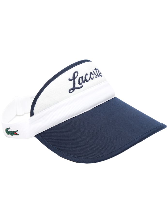 LACOSTE Visor Pioneer Collection, weiß/navy