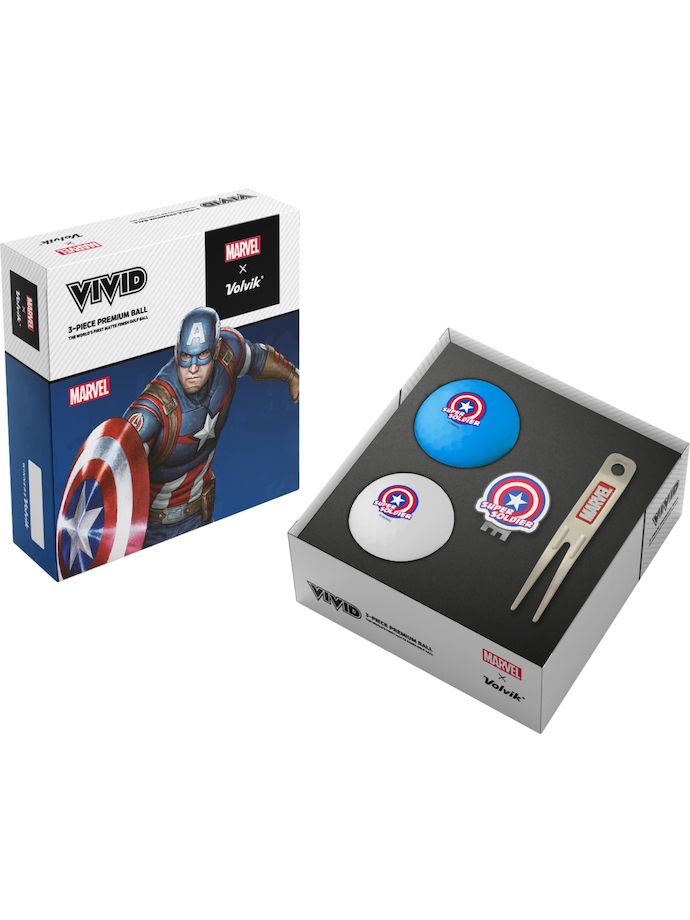 Volvik Marvel Captain America motivbollar presentförpackning