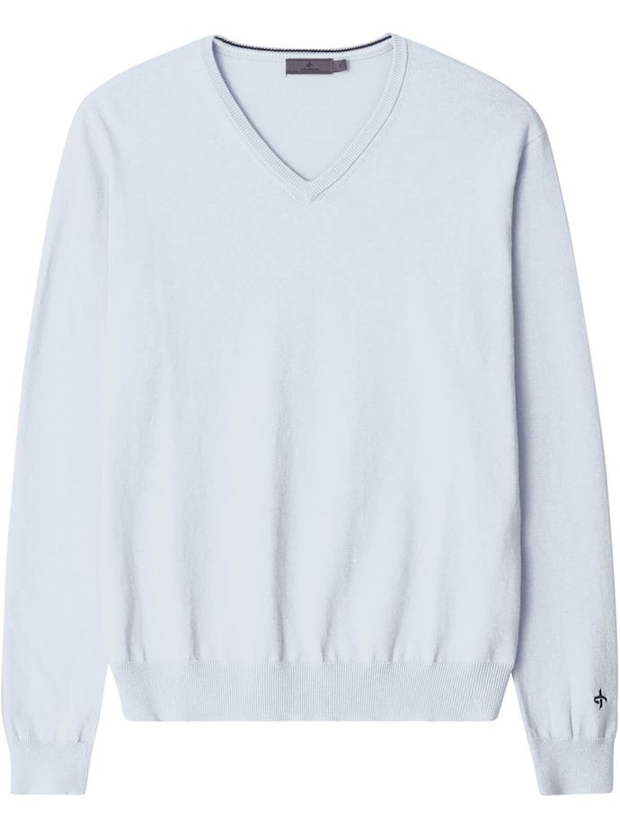 Cross Pullover Classic V-Neck, hellblau