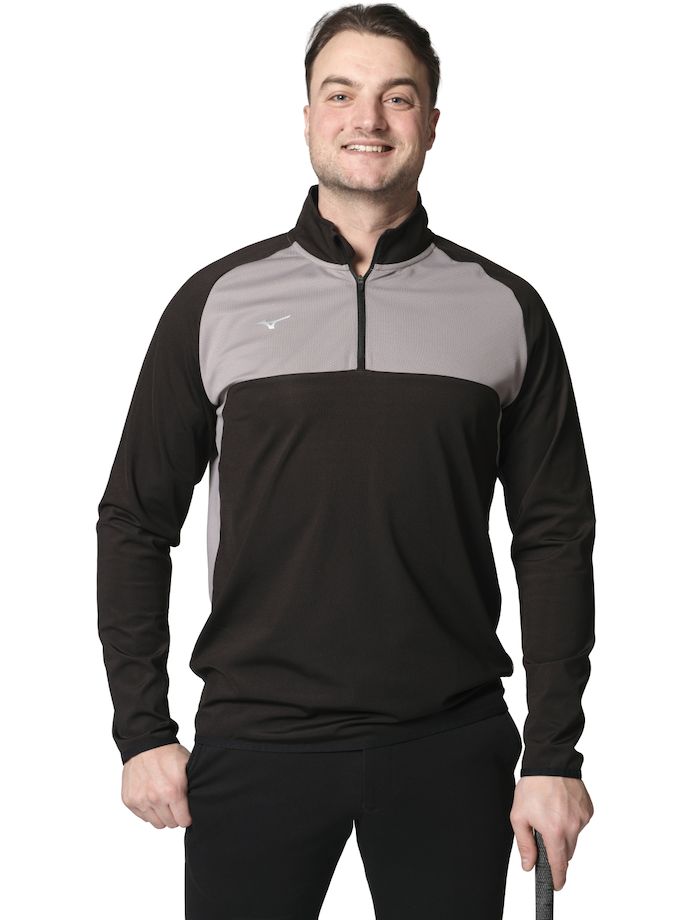 Mizuno Layer Contrast 1/4 Zip, schwarz