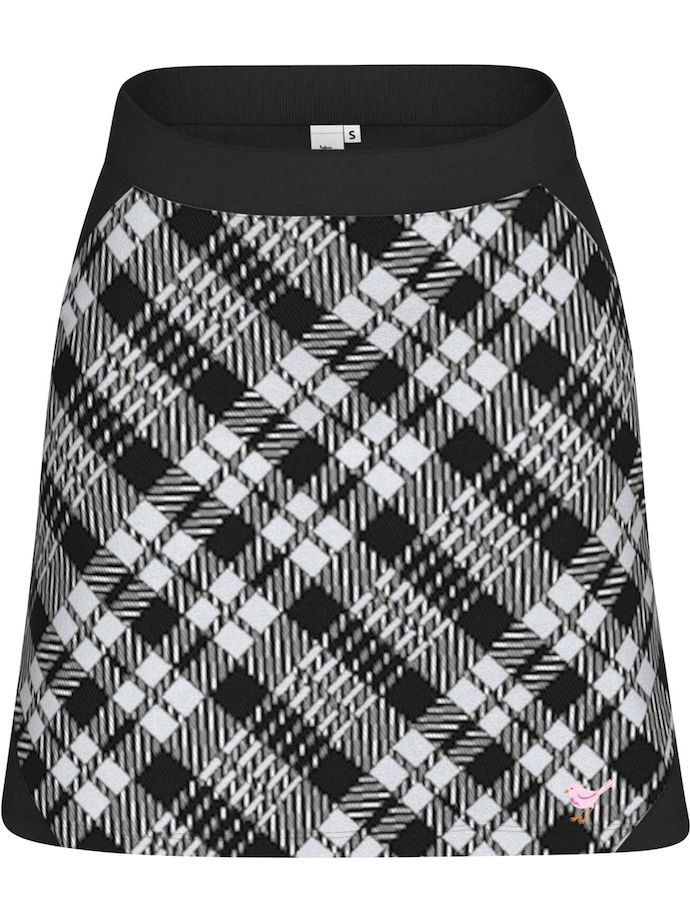 girls golf Skort Romy Classic Tartan, white/black