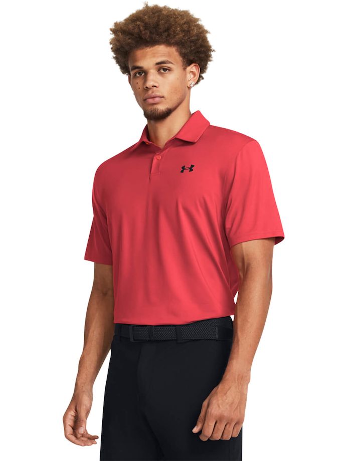 Under Armour Polo T2G, rot/schwarz