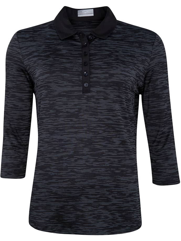 Callaway Polo Space Dye, 3/4 sleeve, black