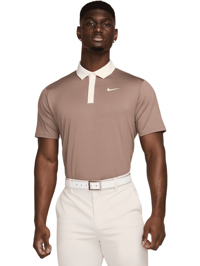 Nike Golf Dri-Fit Tour Contrast polo, braun_creme