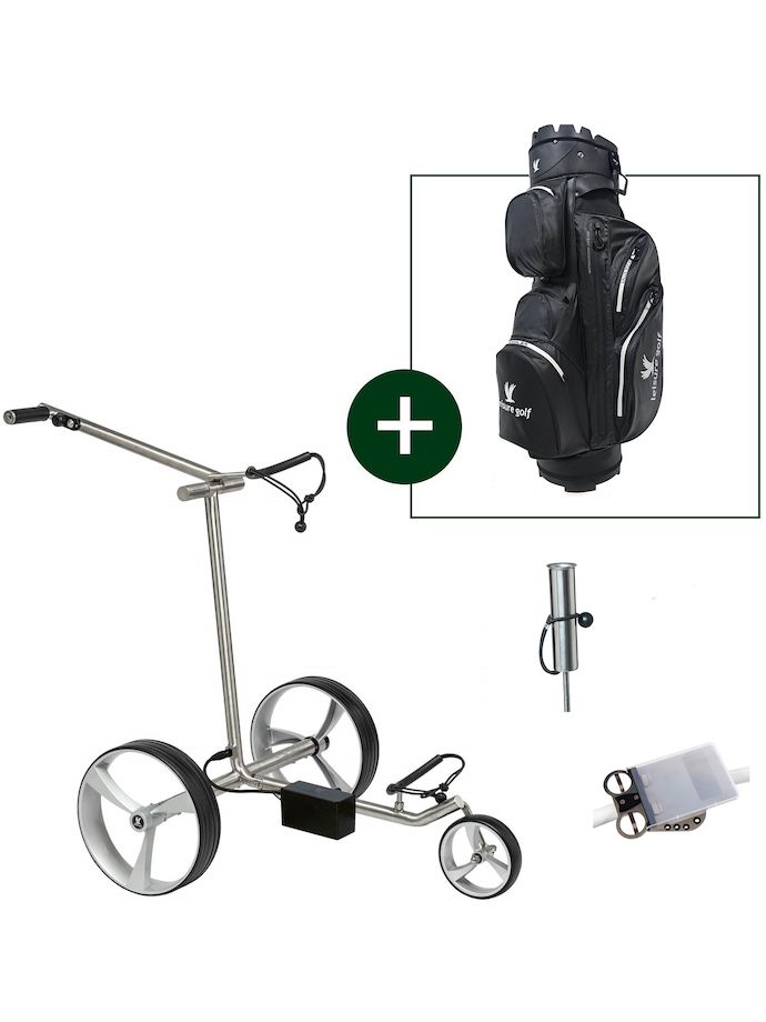 Leisure Trolley électrique Spirit Bag-Bundle noir/blanc, argent