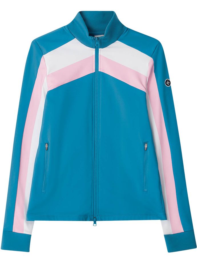 Cross Jacket Loft Full-Zip, turquoise/pink/white