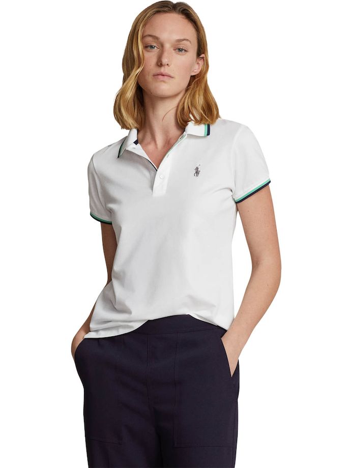 RALPH LAUREN Polo Tour Pique, bianco/navy