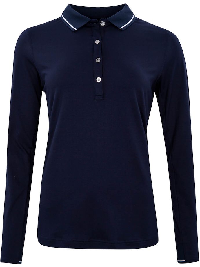 FootJoy Polo Long Sleeve Thermal Jersey-3a, navy