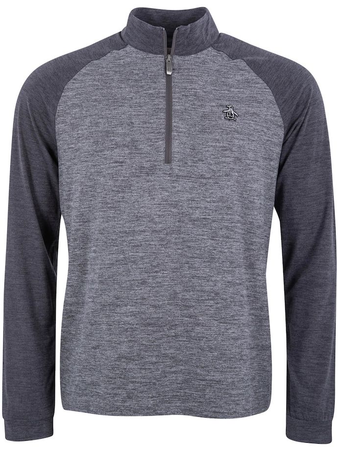 Original Penguin Raglan en couche 1/4-Zip, anthracite