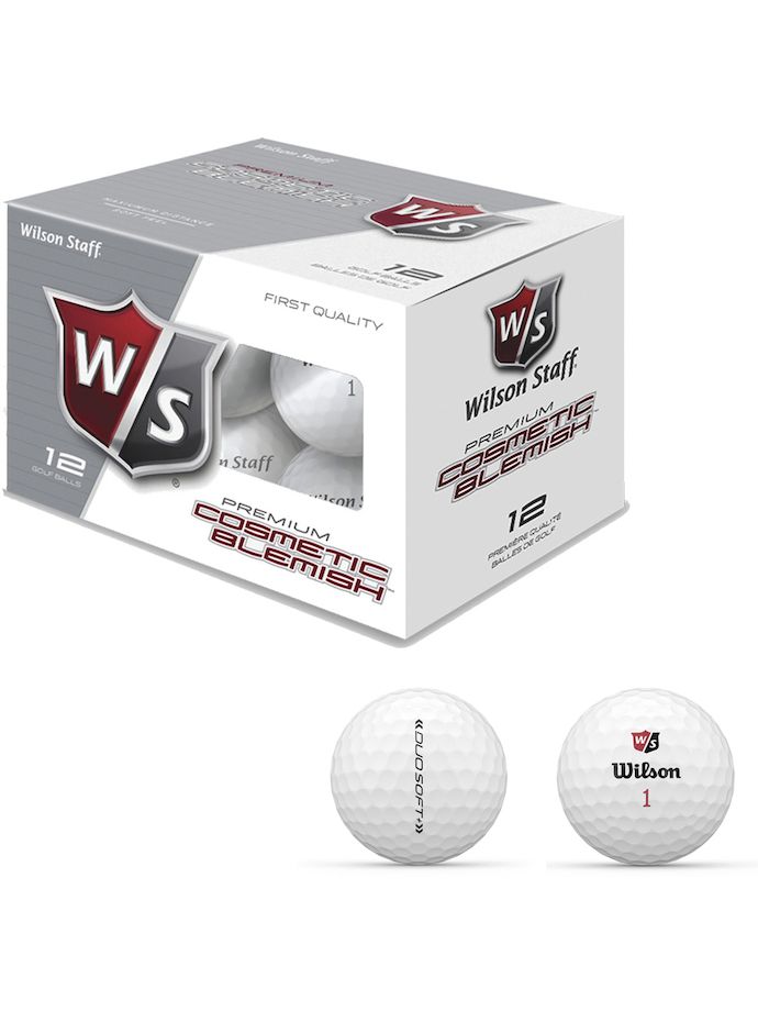 Wilson Premium Cosmetic Blemish Golfbälle - opakowanie 12 sztuk, biały