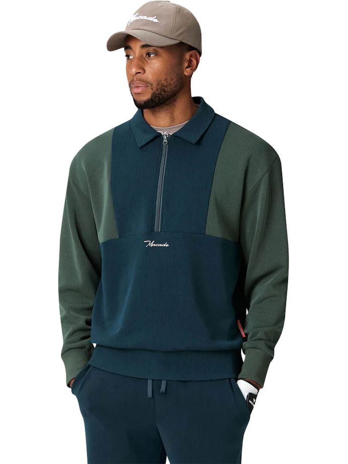 Macade Layer Tech Range 1/2-Zip, dark green/dark blue