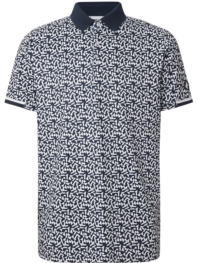 Cross Polo Camo, navy/weiß