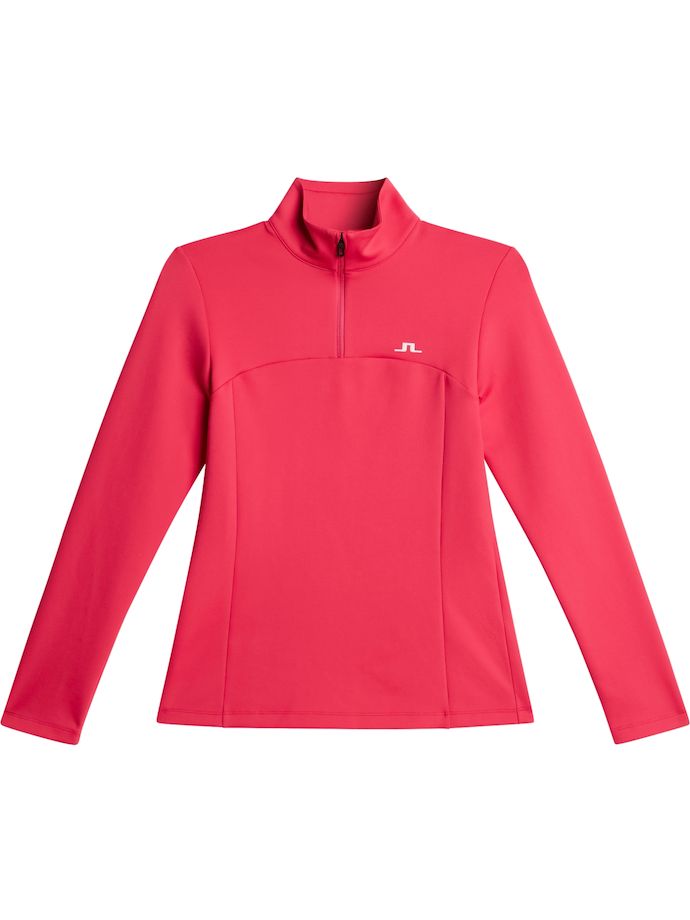 J. LINDEBERG Layer Lorelei Quarter Zip, rosa