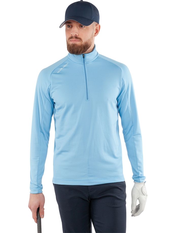 Galvin Green Layer Drake 1/2-Zip, light blue