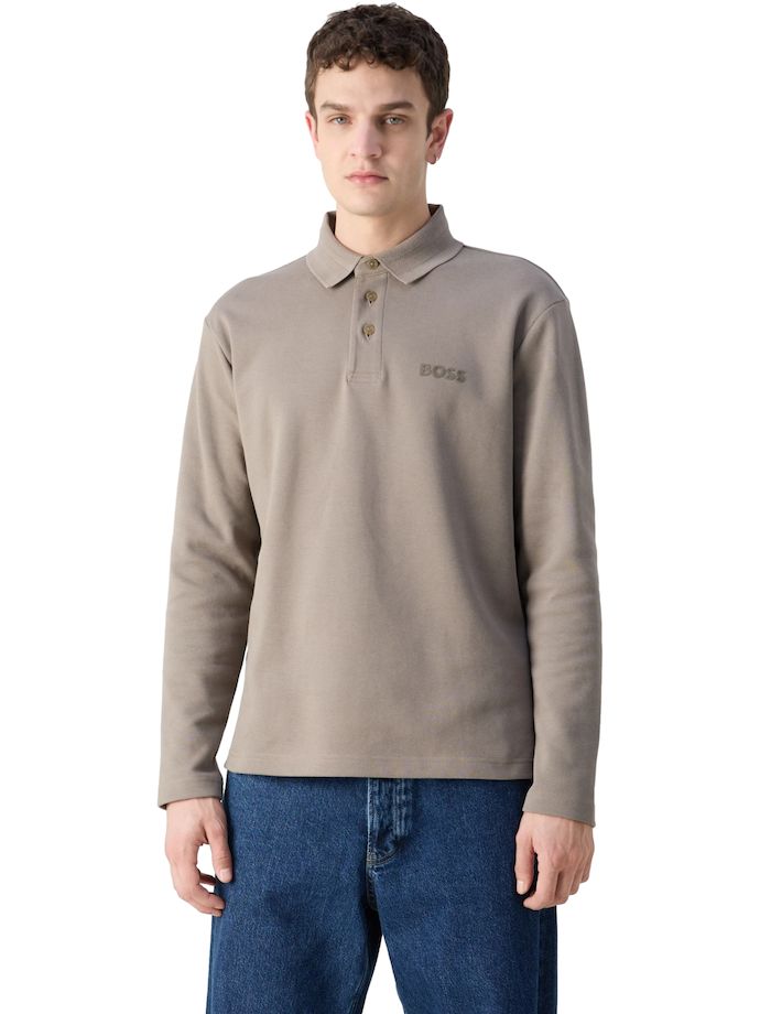 HUGO BOSS Pullover Plisy Mirror, taupe