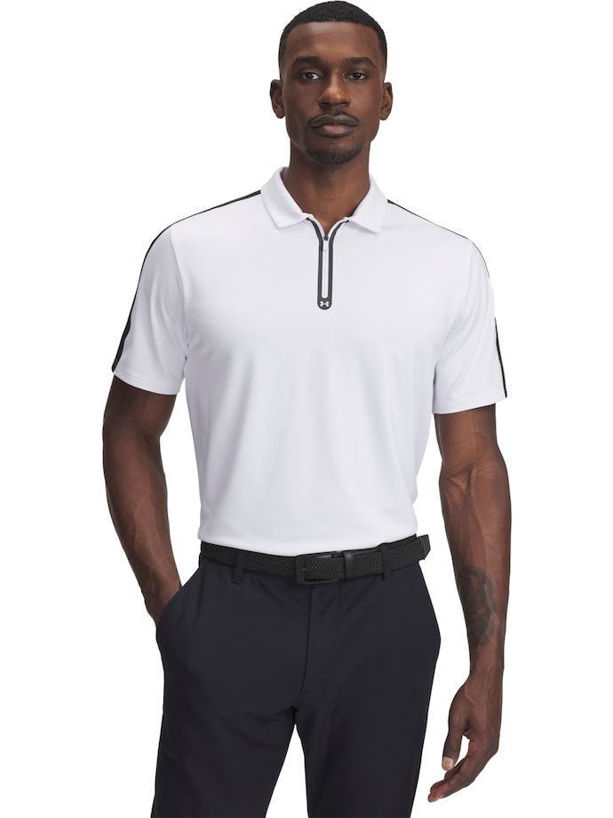 Under Armour Polo Drive Zip, blanc