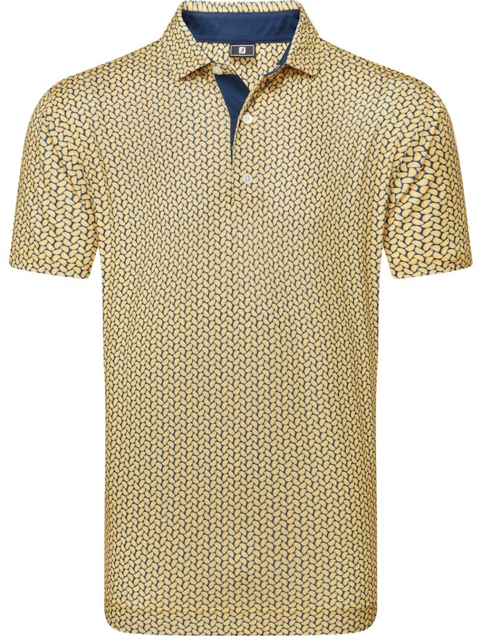 FootJoy Polo Citrus Print Lisle, yellow