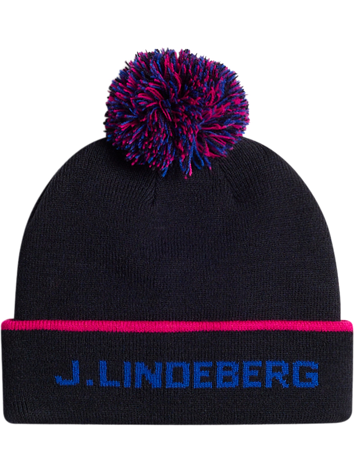 J. LINDEBERG Stripe Beanie, granatowy