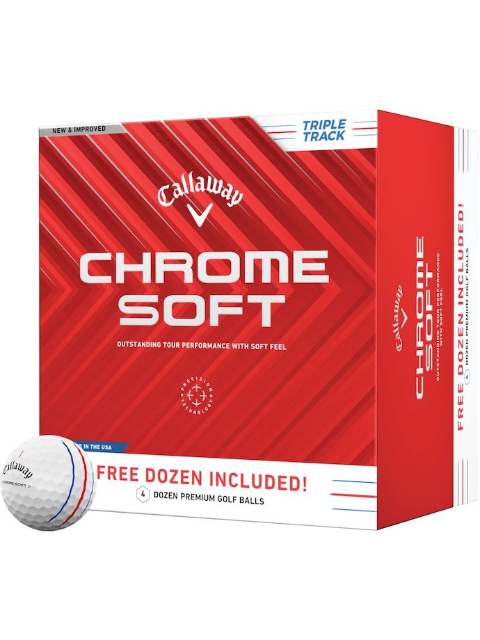 Callaway Golf balls Chrome Soft Triple Track 48-Pack, white