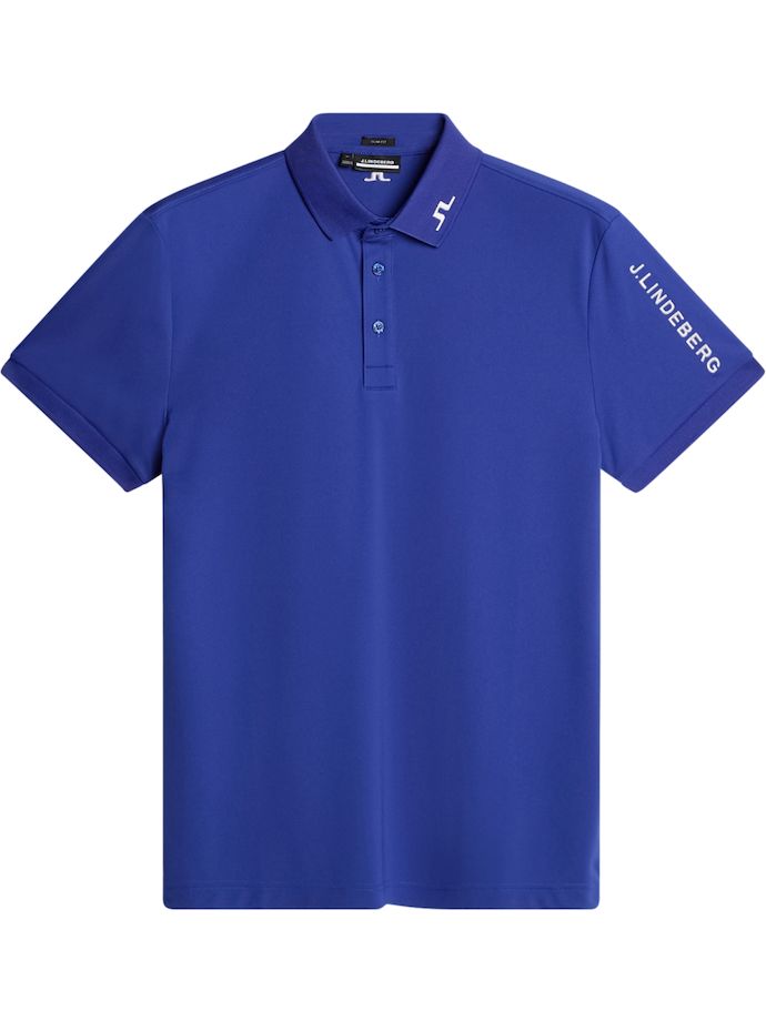 J. LINDEBERG Tour Tech Slim Polo, mørkeblå