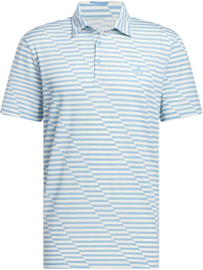 adidas Polo Mesh Print, light blue/white