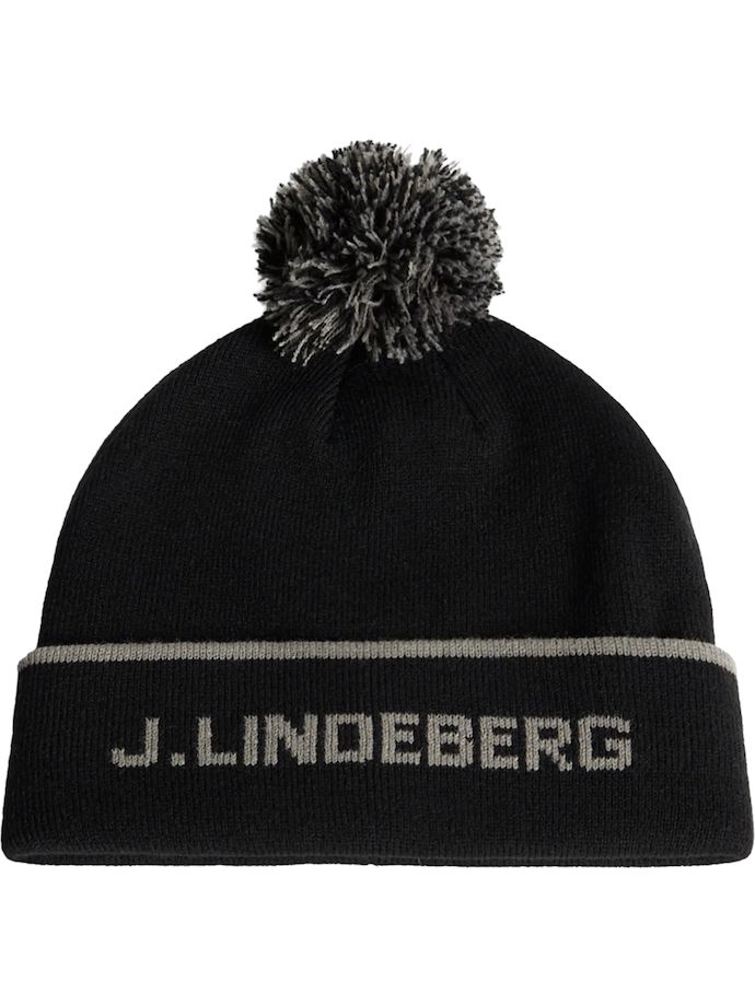 J. LINDEBERG Stripe Beanie, black