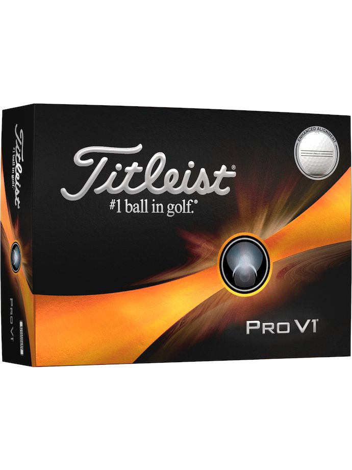 Titleist Pro V1 Enhanced Alignment 2023 Golfbälle - 12er Pack, weiß