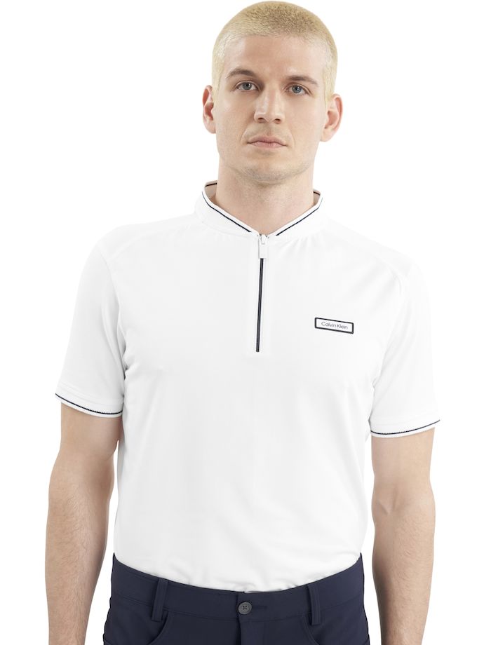 Calvin Klein Golf Polo Denton Blade Collar, bianco