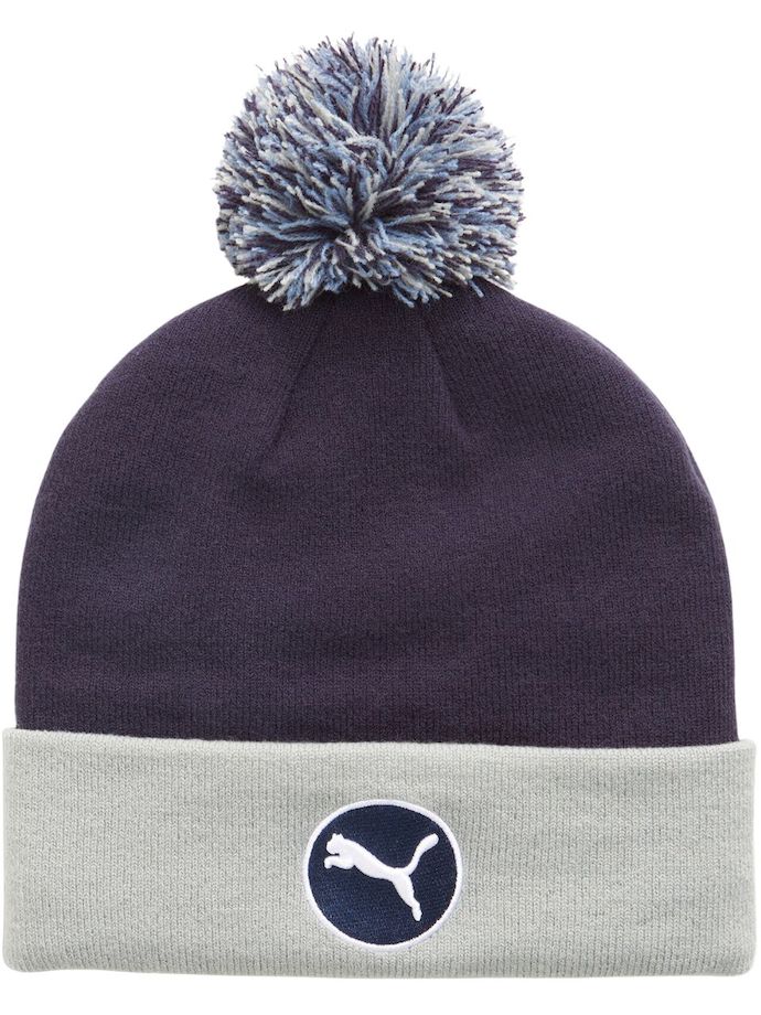 Puma Beanie WRMLBL Verwijderbare Pom, marine/lichtgrijs