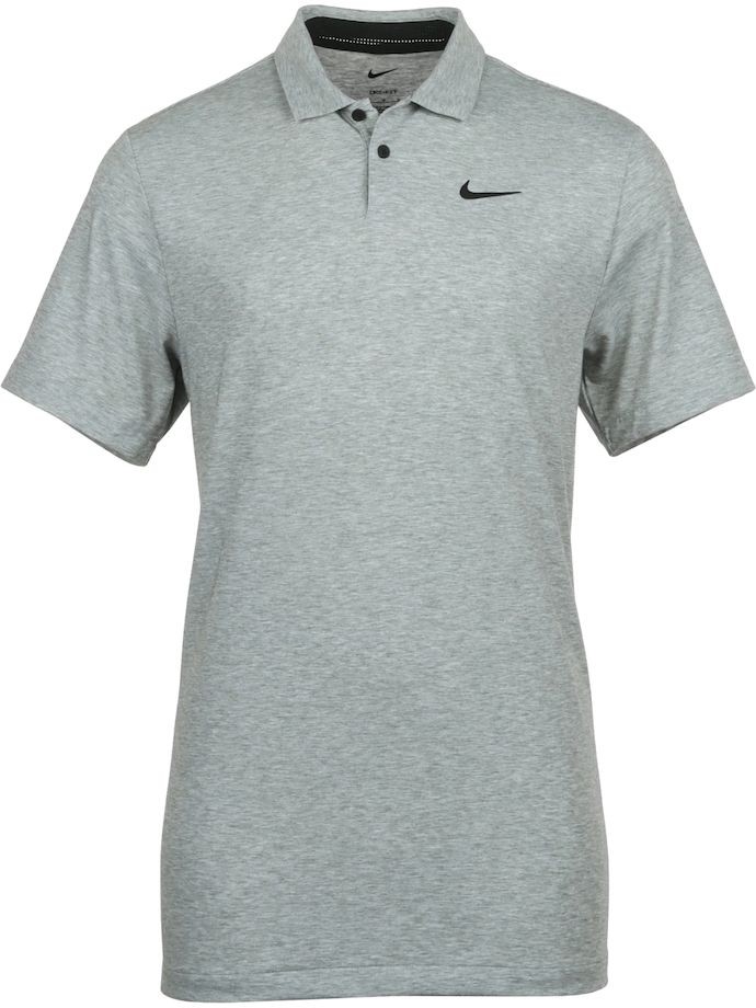 Nike Golf Polo Dri-FIT Tour Heather, schwarz/oliv