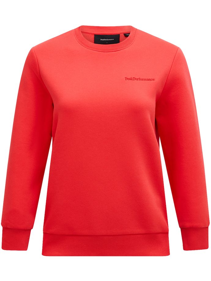 Peak Performance Pullover Original Small Logo Crew, red