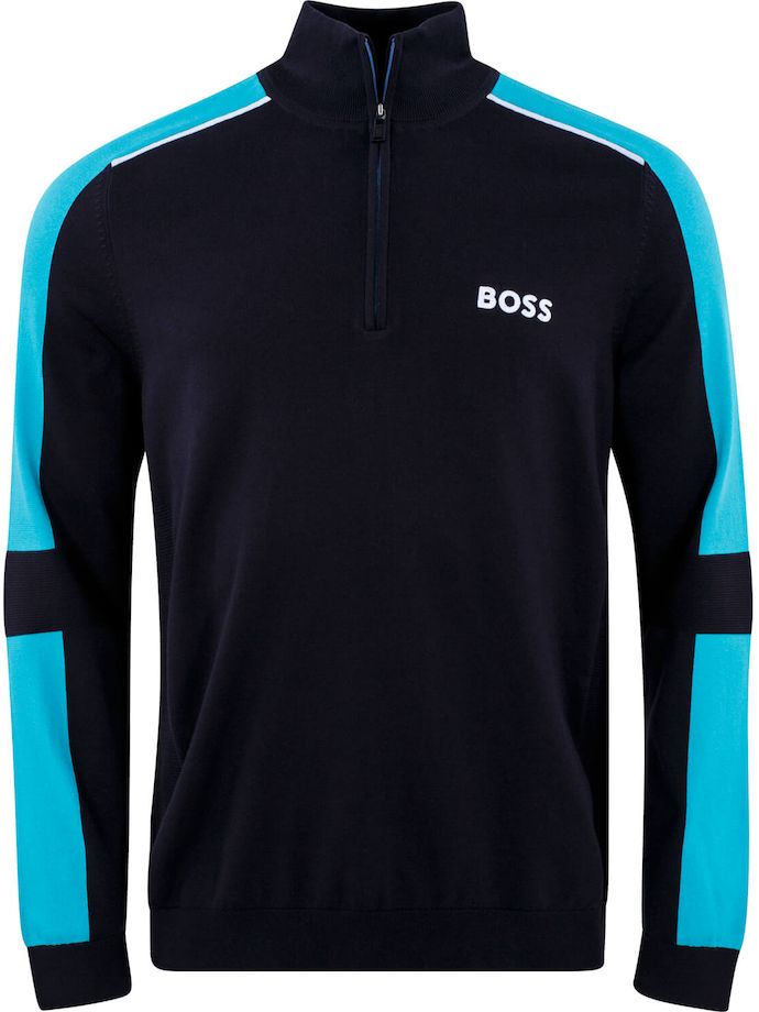 HUGO BOSS Pullover Zelchior-X 1/2-Zip, blu scuro