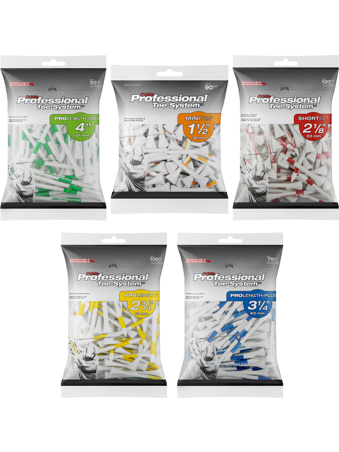 Golf Pride Wood teas, various lengths, red