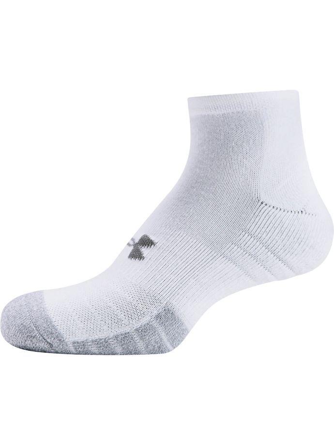 Under Armour HeatGear Lo Cut socks, white/grey