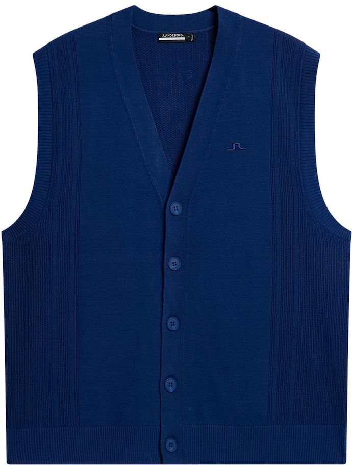 J. LINDEBERG Markus Knitted waistcoat, dark blue