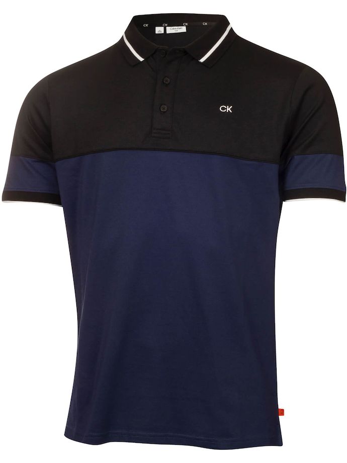 Calvin Klein Golf Polo Marshall, schwarz/blau