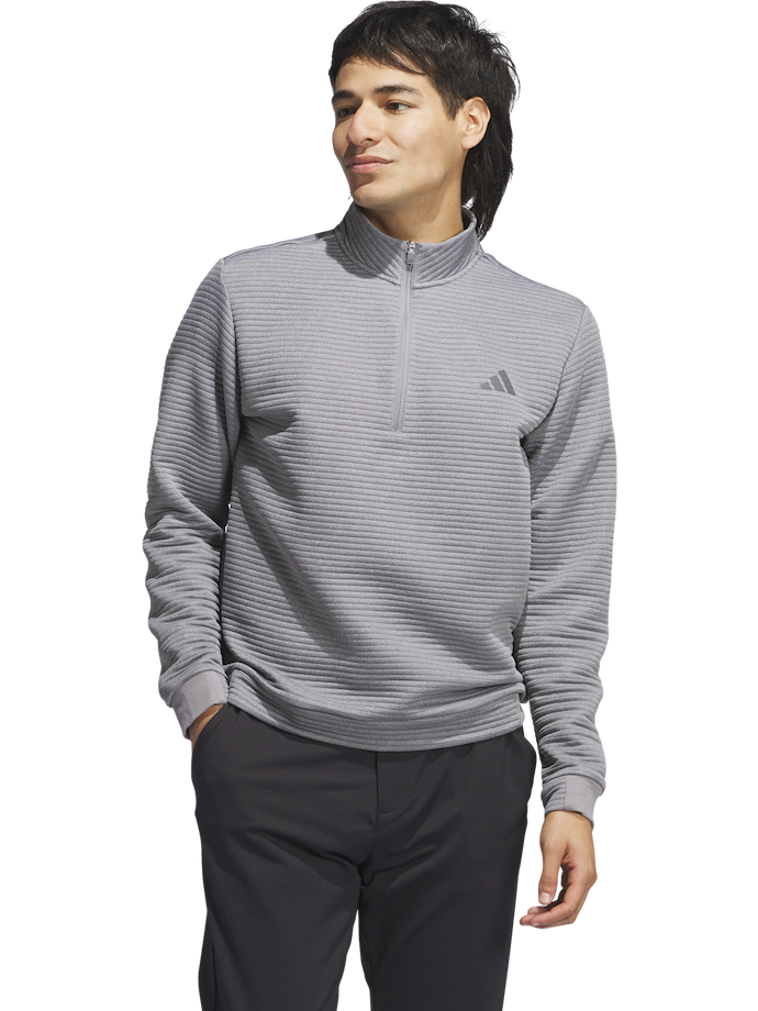 adidas Pullover Ultimate365 DWR Textured Quarter Zip, grey/white