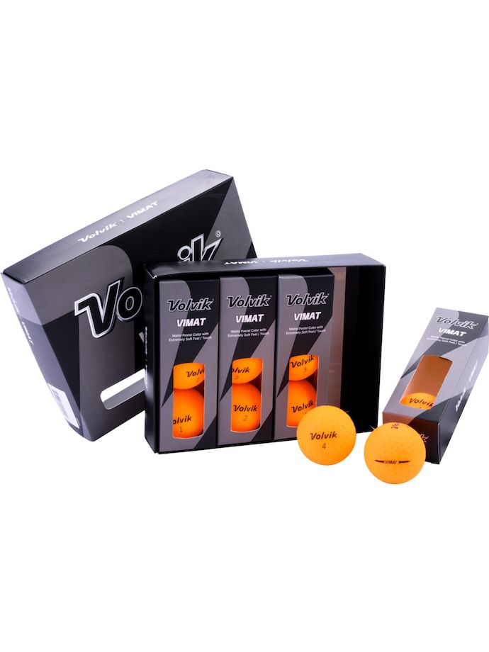 Volvik Piłki golfowe Vimat Soft - opakowanie 12 sztuk, pomarańczowy