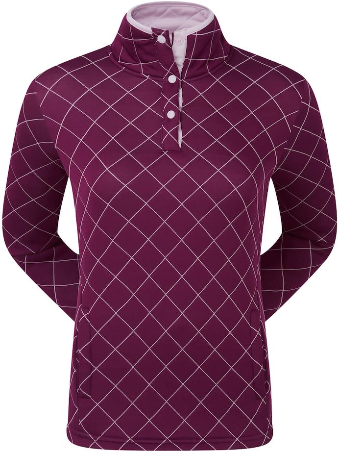 FootJoy Layer Quilted Jersey, weinrot