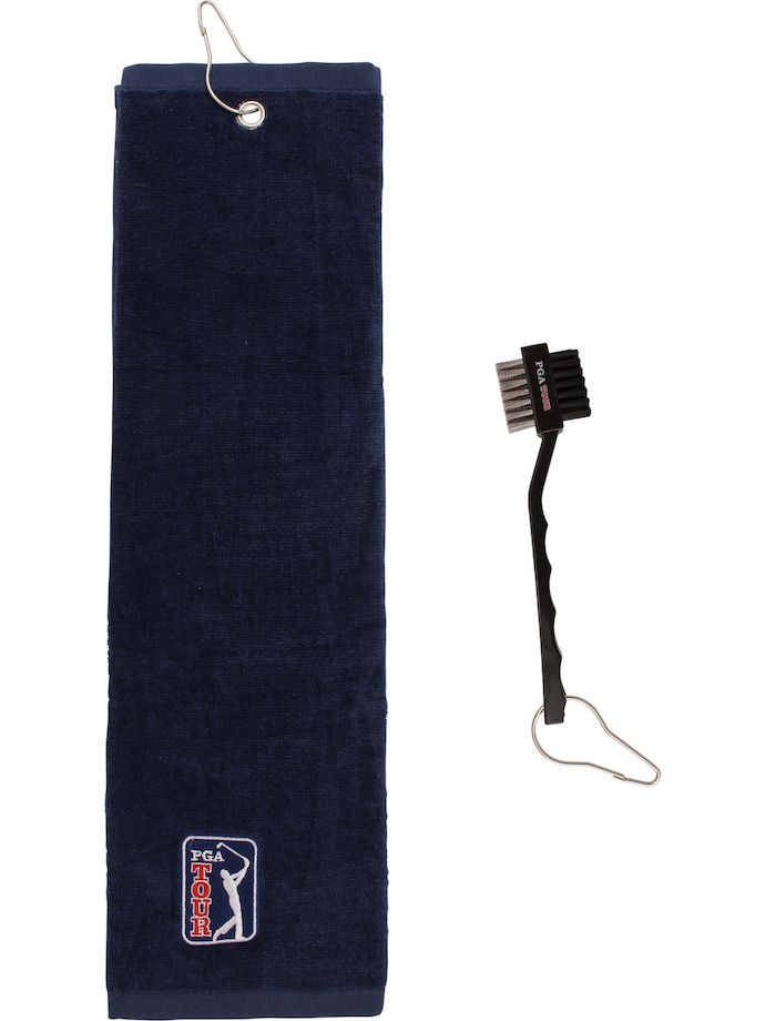 PGA TOUR Golf Towel and Brush