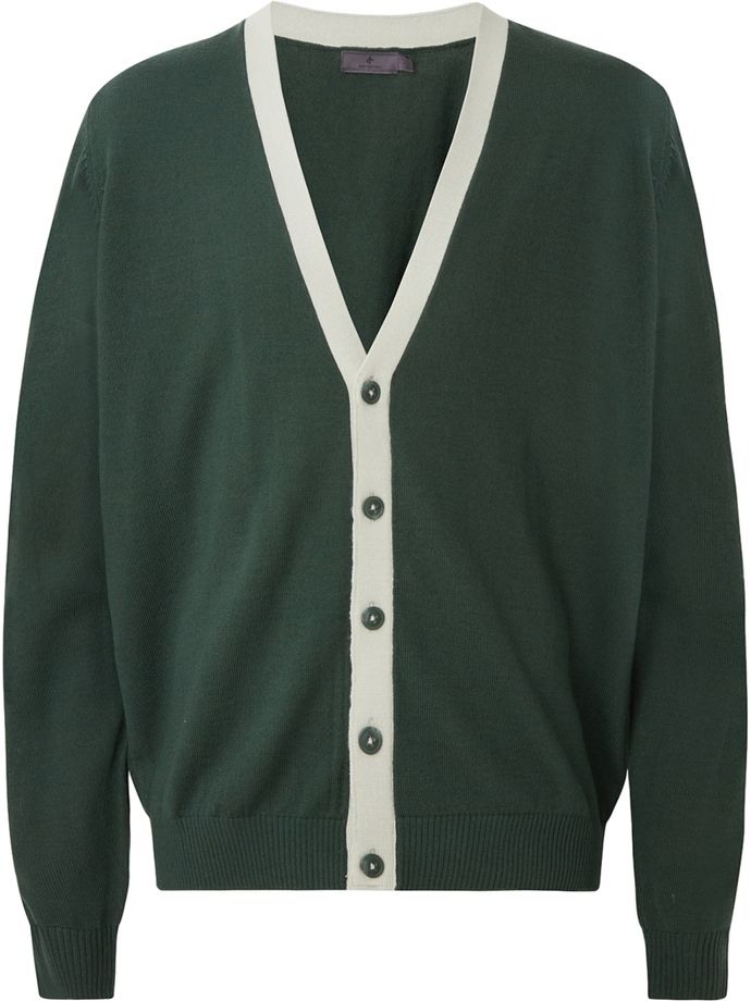 Cross Jacket Block Cardigan, green