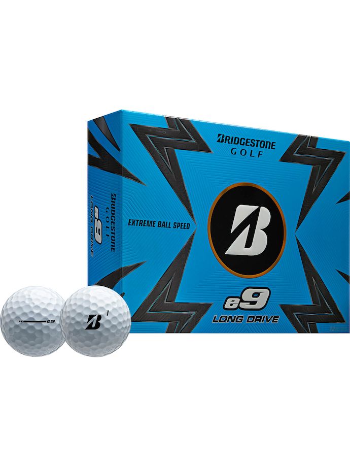 Bridgestone Piłki golfowe e9 Long Drive - opakowanie 12 sztuk, biały