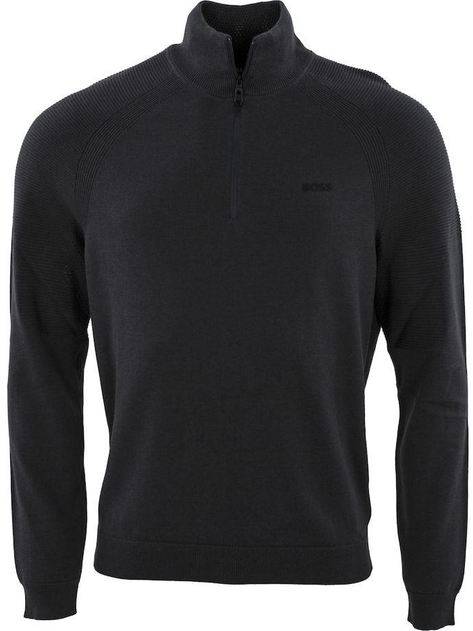 HUGO BOSS Pullover K Perform-Max 1/4-Zip, grigio scuro