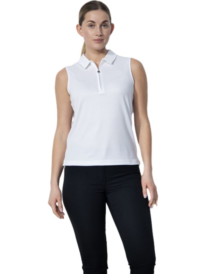 Daily Sports Polo Peoria, sans manches, blanc