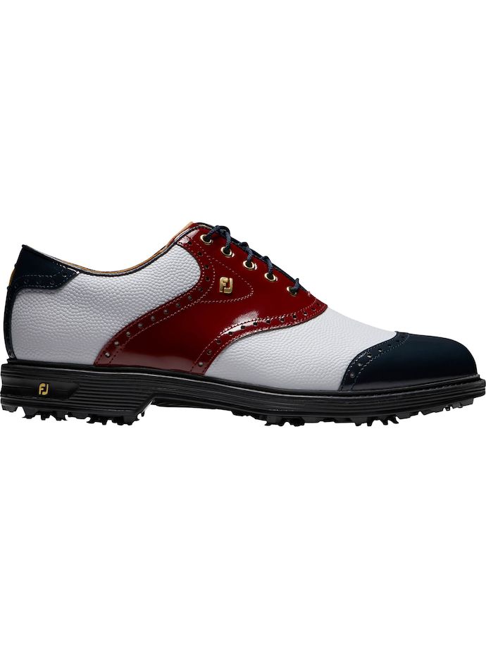 FootJoy Buty golfowe Wilcox z serii Premiere, biały/czerwony/niebieski