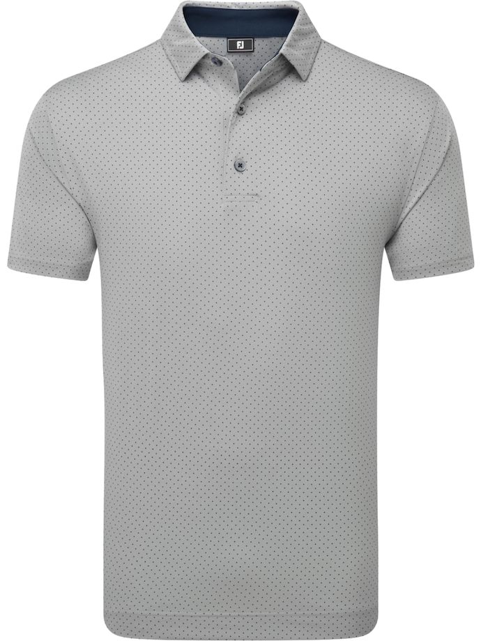 FootJoy Polo Stretch Lisle Stippenprint, grijs