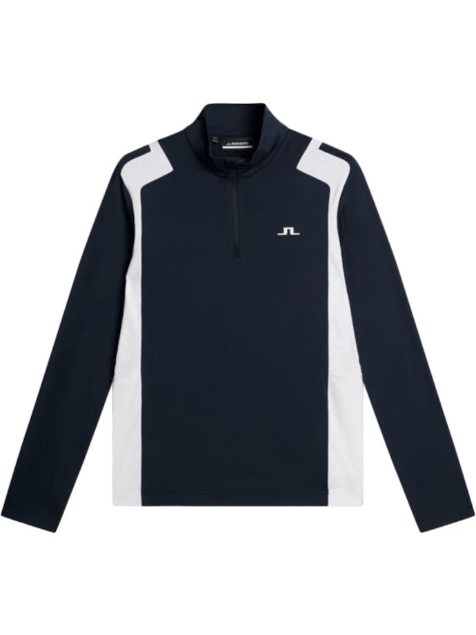 J. LINDEBERG Layer Lukas Quarter Zip, marinblå