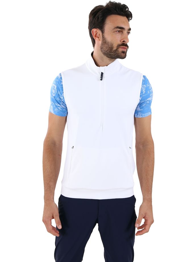 CHERVO Weste Pivello 1/4-Zip, blanco