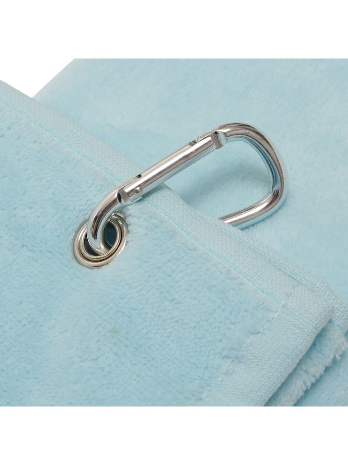 cbf moda Golf Towel With Carabiner, light blue